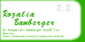 rozalia bamberger business card